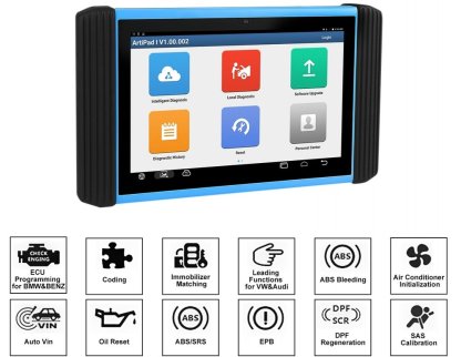ArtiPad 1 - tablette tactile outil de diagnostic multimarque.
